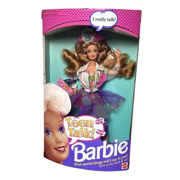 Mattel Other - Teen Talk Barbie Doll 1991 Mattel Brunette 5745 Vintage NRFB